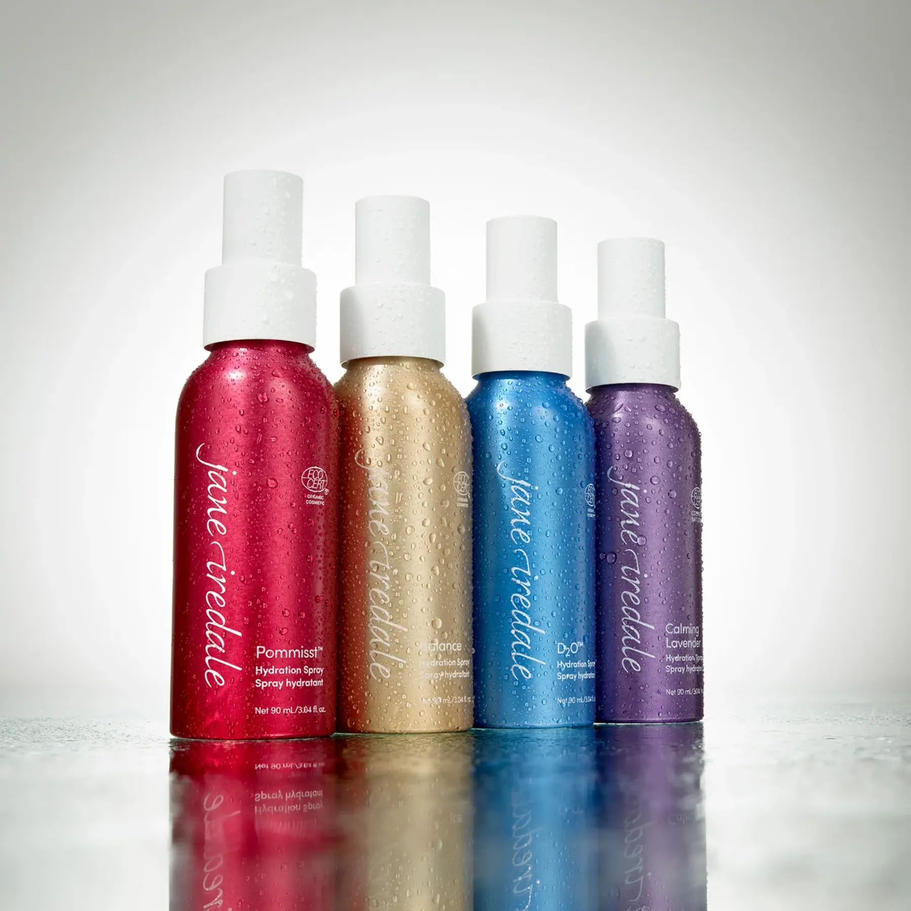 Hydration Sprays von Jane Iredale - feuchigkeitsspendend und fixiert das MakeUp - bei Claresco Cosmetic