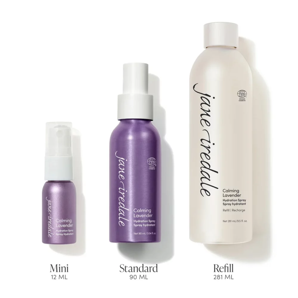 Calming Lavender Hydration Spray in drei Größen -ein Feuchtigkeitsspray von janeiredale Mineral Makeup - bei Claresco Cosmetic
