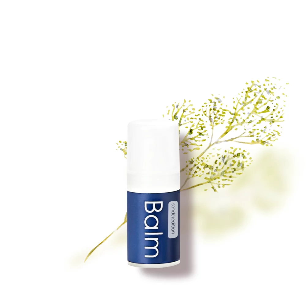 Balm als Sonderedition mit Heublumen-Duft, aus der blauen Serie von Rosel Heim - besondere Pflegeprodukte - Claresco Cosmetic